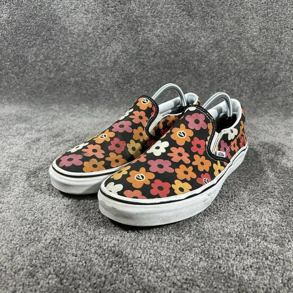 Vans Classic Slip-On Women’s Sz 11.5 Men’s Sz 10 Floral Print Skate Shoes Used